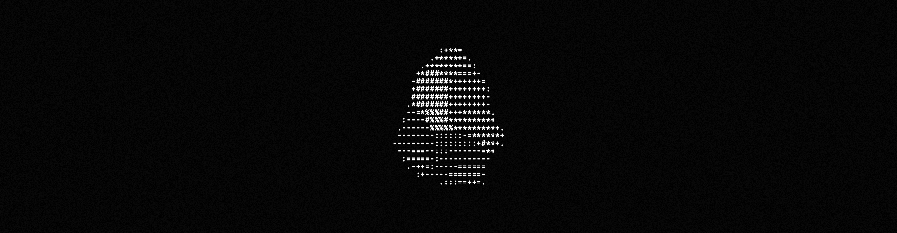 A cover image of the post, decipting the Obsidian logo rendered with ASCII characters.